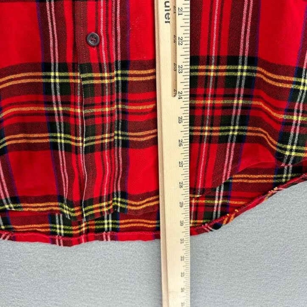 VTG Pine Grove Red Plaid Lumberjack Button Up Flannel Shirt Mens L Quilt Lined - Picture 6 of 9
